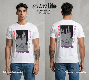 La Aldea Oculta | Zorro de Nueve Colas #02906 - Playera Standard Fit | Pure White - Foto en modelo