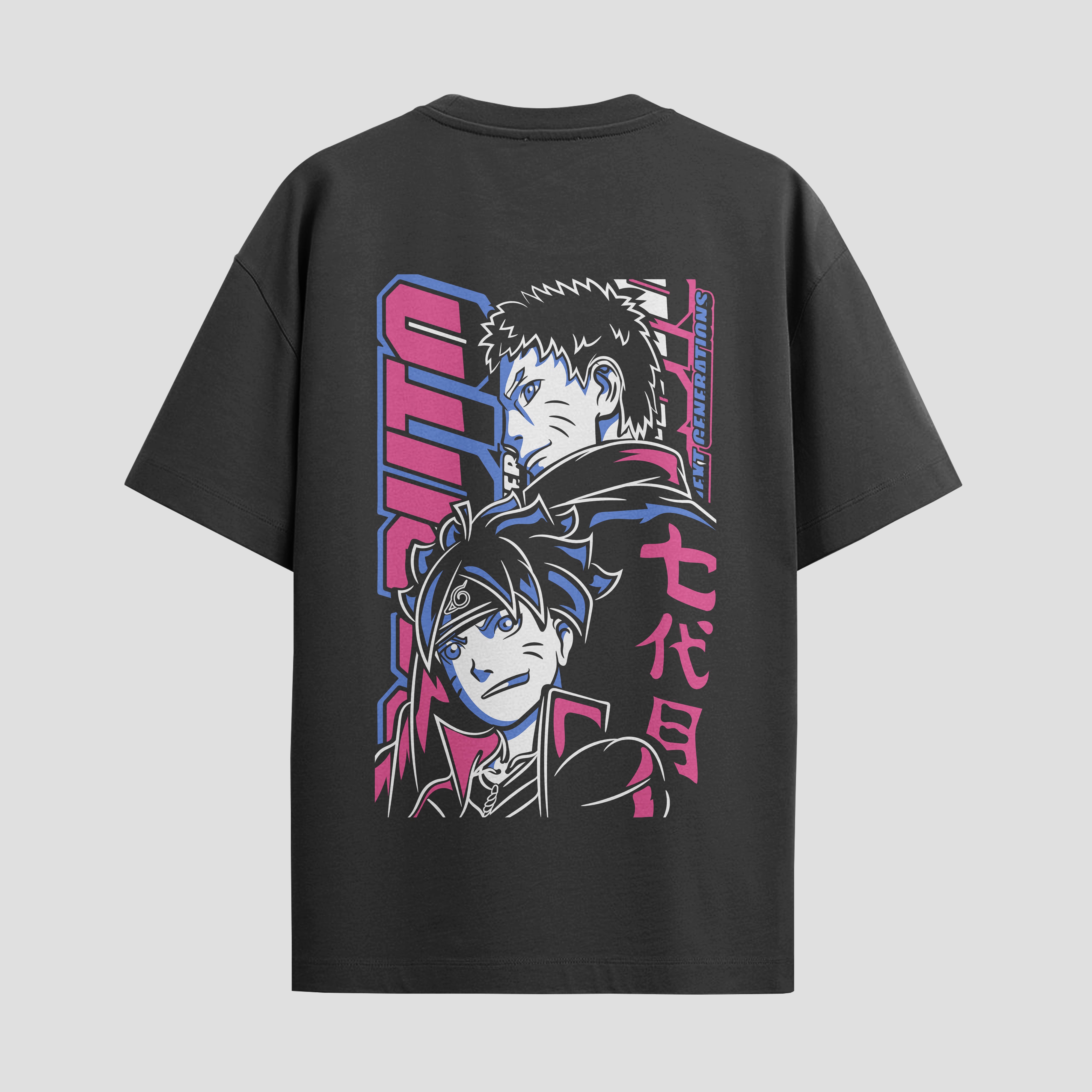 Playera urbana de anime y gaming ExtraLife MX, corte Standard Fit unisex ligero y transpirable en color Deep Black y Pure White, ropa de uso diario para gym y casual.