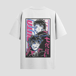 Playera urbana de anime y gaming ExtraLife MX, corte Standard Fit unisex ligero y transpirable en color Deep Black y Pure White, ropa de uso diario para gym y casual.