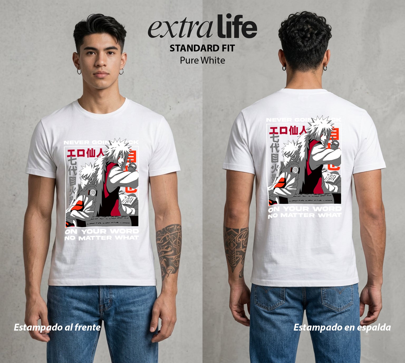 La Aldea Oculta | El Niño del Amor #02940 - Playera Standard Fit | Pure White - Foto en modelo
