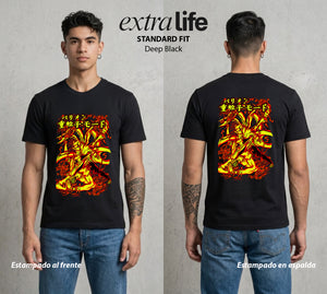 La Aldea Oculta | El Hokage del Futuro #02942 - Playera Standard Fit | Deep Black - Foto en modelo