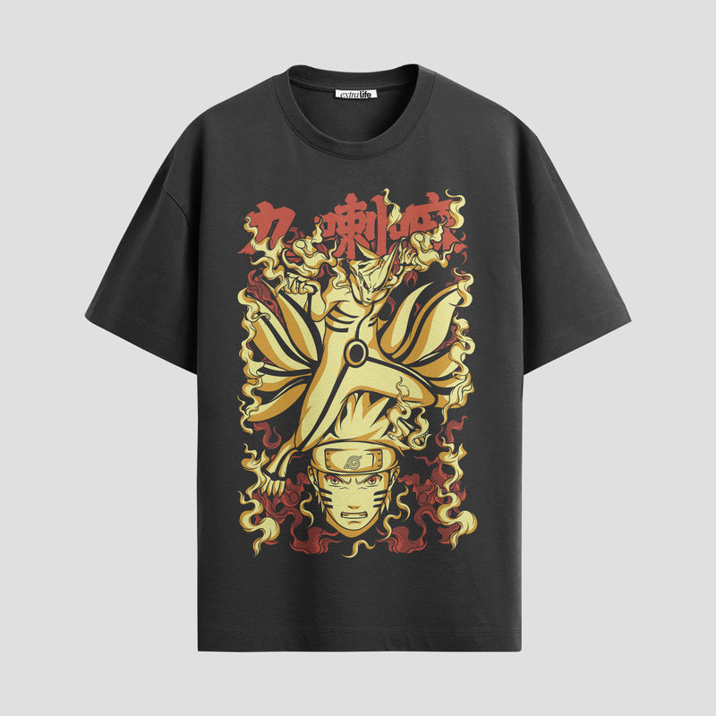 Playera urbana de anime y gaming ExtraLife MX, corte Standard Fit unisex ligero y transpirable en color Deep Black y Pure White, ropa de uso diario para gym y casual.