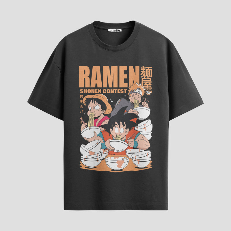 Playera urbana de anime y gaming ExtraLife MX, corte Standard Fit unisex ligero y transpirable en color Deep Black y Pure White, ropa de uso diario para gym y casual.