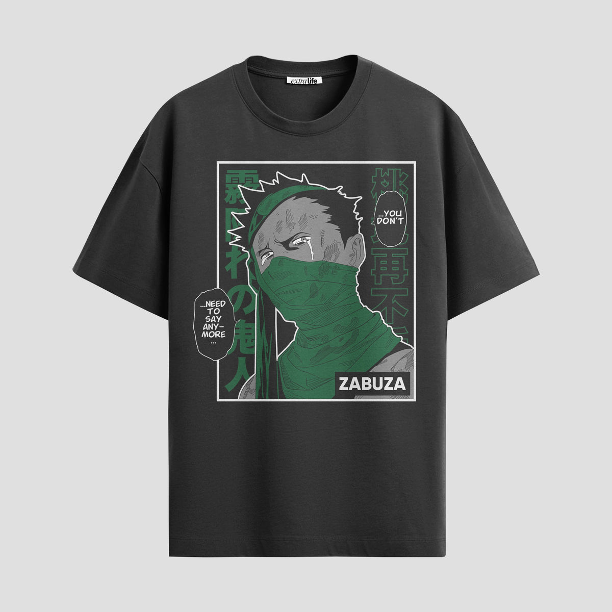 Playera urbana de anime y gaming ExtraLife MX, corte Classic Premium unisex ligero y transpirable en color Deep Black y Pure White, ropa de uso diario para gym y casual.