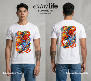 La Aldea Oculta | El Hokage del Futuro #02954 - Playera Standard Fit | Pure White - Foto en modelo