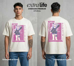 La Diosa del Videojuego | El Poder del Videojuego #02956 - Playera Oversized Premium | Off White - Foto en modelo