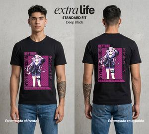 La Diosa del Videojuego | El Poder del Videojuego #02956 - Playera Standard Fit | Deep Black - Foto en modelo