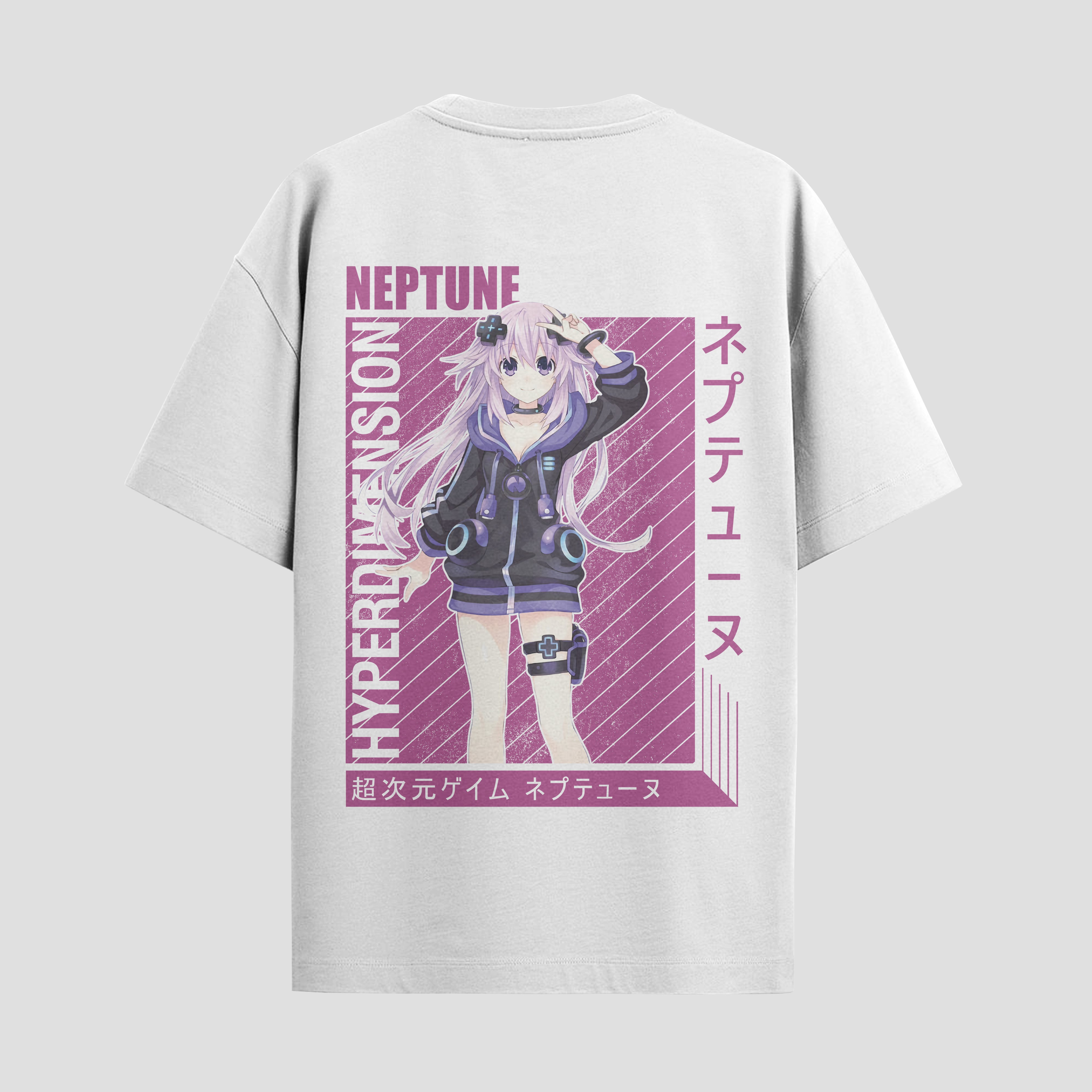 Playera urbana de anime y gaming ExtraLife MX, corte Standard Fit unisex ligero y transpirable en color Deep Black y Pure White, ropa de uso diario para gym y casual.
