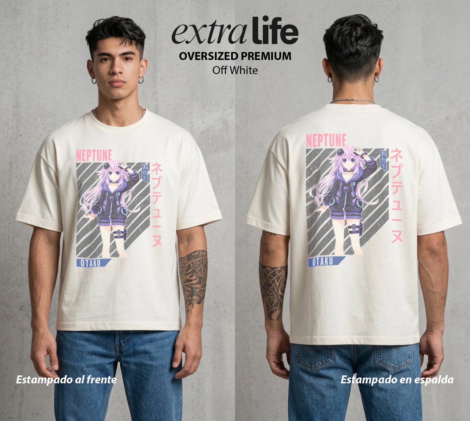 La Diosa del Videojuego | El Poder del Videojuego #02958 - Playera Oversized Premium | Off White - Foto en modelo