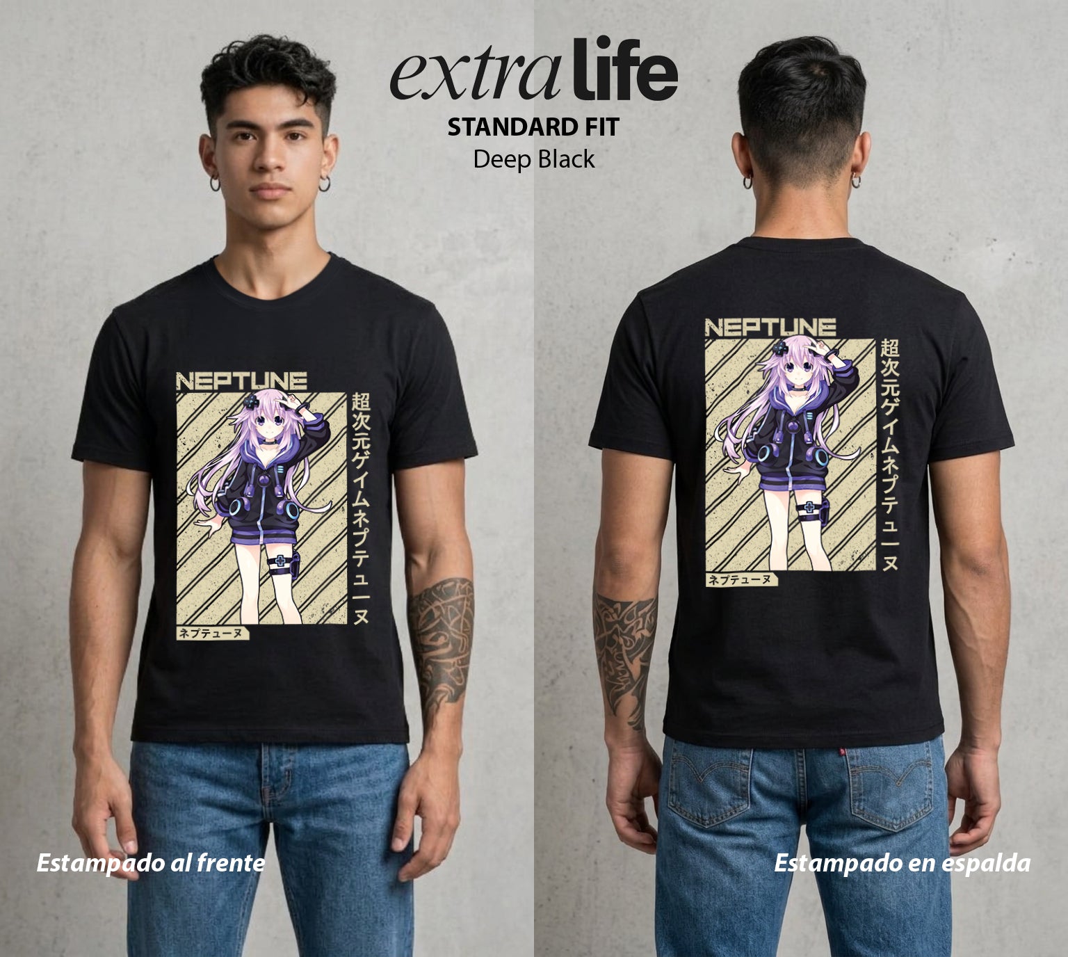 La Diosa del Videojuego | La CPU del Bien #02959 - Playera Standard Fit | Deep Black - Foto en modelo