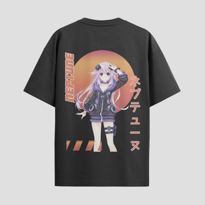 Playera urbana de anime y gaming ExtraLife MX, corte Standard Fit unisex ligero y transpirable en color Deep Black y Pure White, ropa de uso diario para gym y casual.