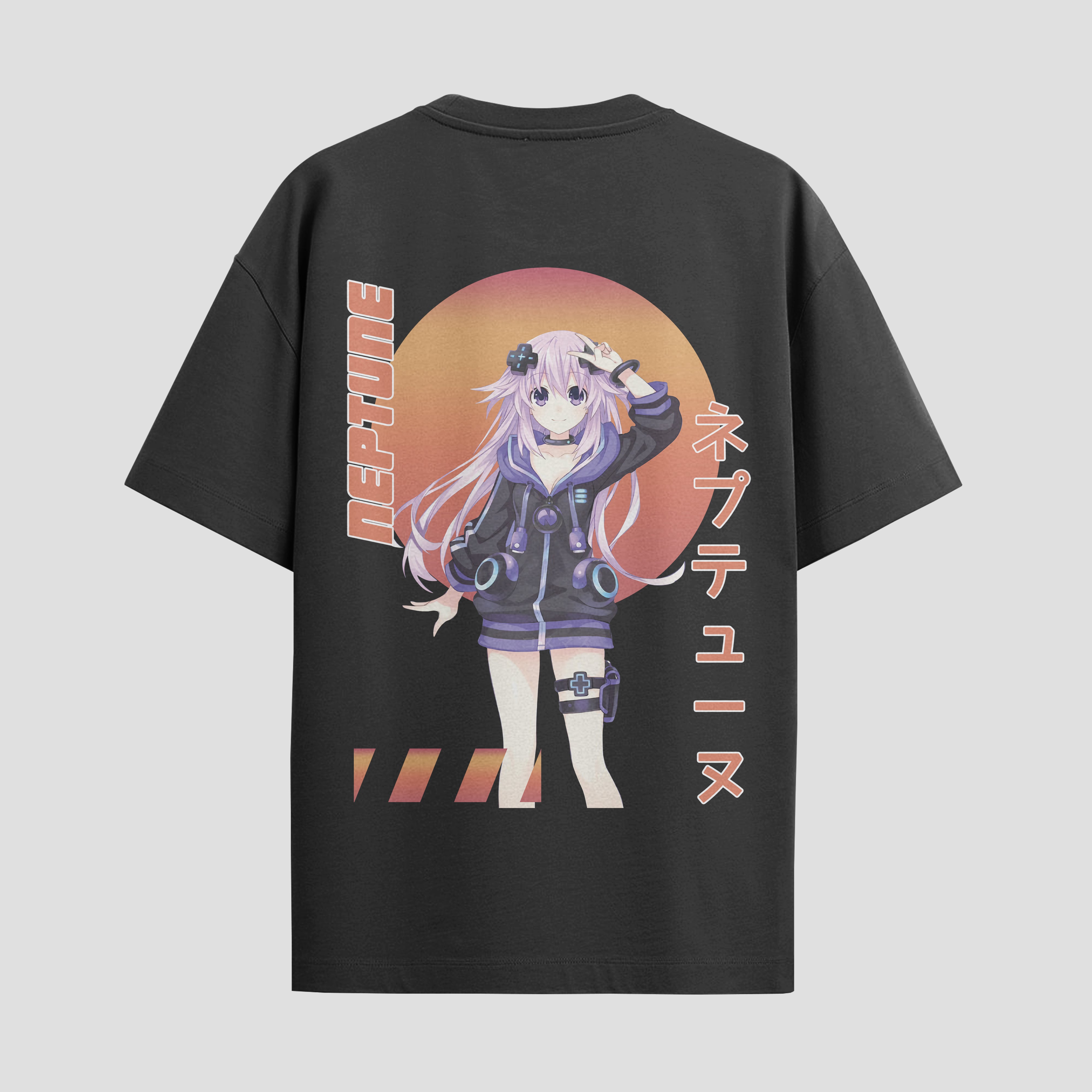 Playera urbana de anime y gaming ExtraLife MX, corte Standard Fit unisex ligero y transpirable en color Deep Black y Pure White, ropa de uso diario para gym y casual.