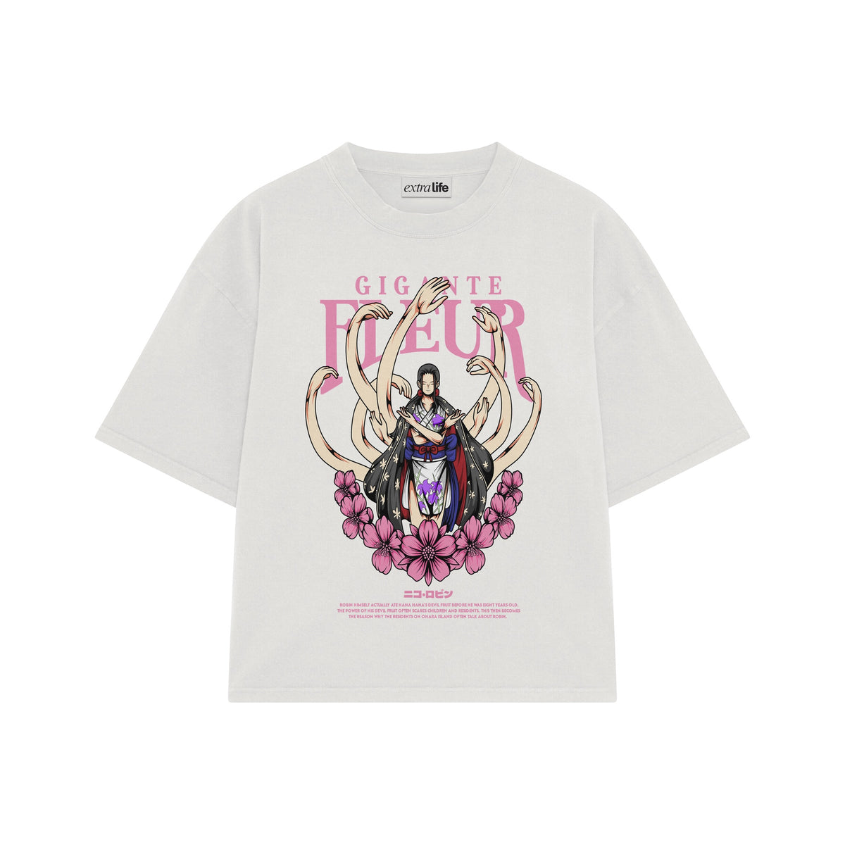 Playera streetwear premium de anime y gaming ExtraLife MX, corte oversized drop shoulder ligero y fresco en color Deep Black y Off-White, moda urbana mexicana de culto.