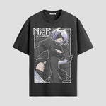 Playera urbana de anime y gaming ExtraLife MX, corte Standard Fit unisex ligero y transpirable en color Deep Black y Pure White, ropa de uso diario para gym y casual.