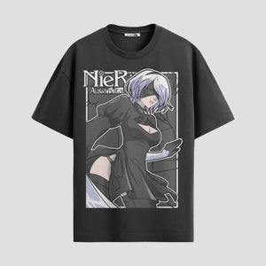 Playera urbana de anime y gaming ExtraLife MX, corte Standard Fit unisex ligero y transpirable en color Deep Black y Pure White, ropa de uso diario para gym y casual.