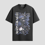 Playera urbana de anime y gaming ExtraLife MX, corte Standard Fit unisex ligero y transpirable en color Deep Black y Pure White, ropa de uso diario para gym y casual.