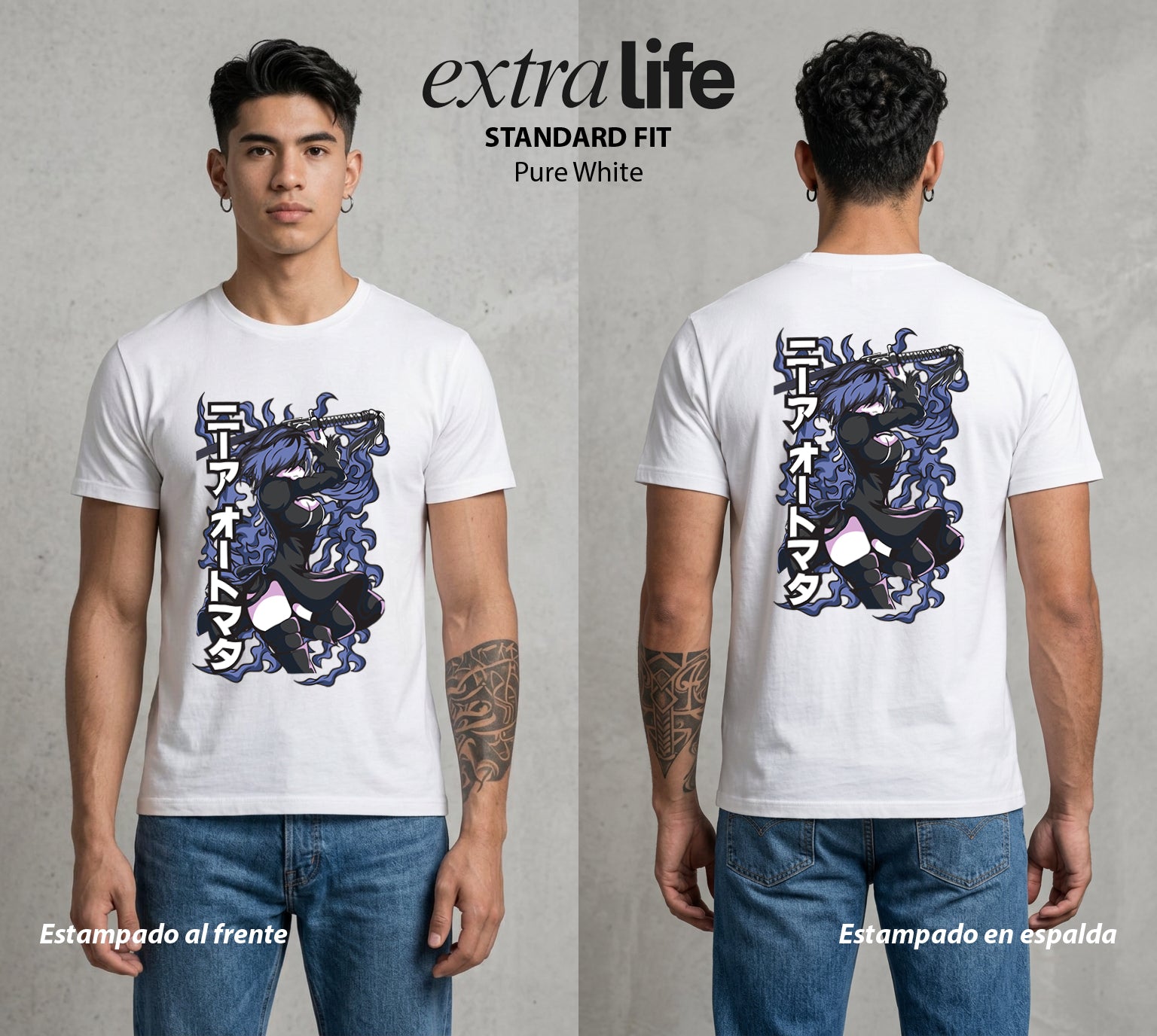 El Mundo Post-Apocaliptico | El Androide del Cosmos #02965 - Playera Standard Fit | Pure White - Foto en modelo