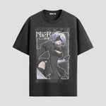 Playera urbana de anime y gaming ExtraLife MX, corte Standard Fit unisex ligero y transpirable en color Deep Black y Pure White, ropa de uso diario para gym y casual.