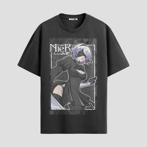 Playera urbana de anime y gaming ExtraLife MX, corte Standard Fit unisex ligero y transpirable en color Deep Black y Pure White, ropa de uso diario para gym y casual.