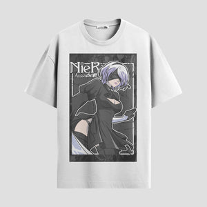Playera urbana de anime y gaming ExtraLife MX, corte Standard Fit unisex ligero y transpirable en color Deep Black y Pure White, ropa de uso diario para gym y casual.