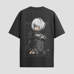 Playera urbana de anime y gaming ExtraLife MX, corte Standard Fit unisex ligero y transpirable en color Deep Black y Pure White, ropa de uso diario para gym y casual.
