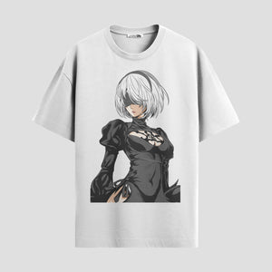 Playera urbana de anime y gaming ExtraLife MX, corte Standard Fit unisex ligero y transpirable en color Deep Black y Pure White, ropa de uso diario para gym y casual.