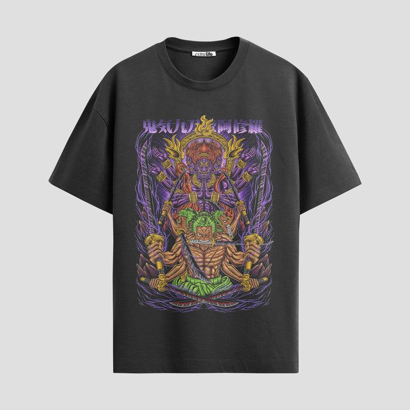 Playera urbana de anime y gaming ExtraLife MX, corte Standard Fit unisex ligero y transpirable en color Deep Black y Pure White, ropa de uso diario para gym y casual.