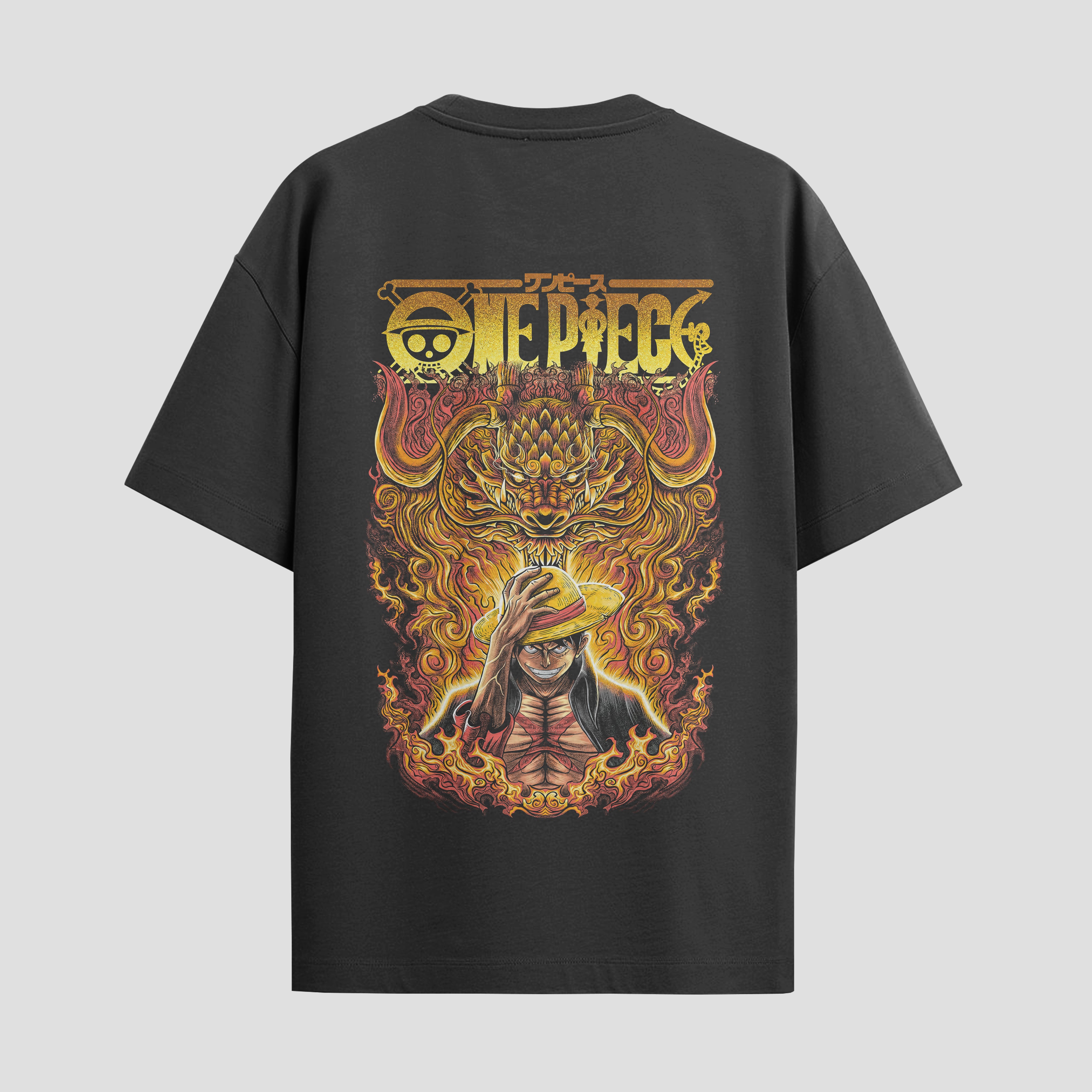 Playera urbana de anime y gaming ExtraLife MX, corte Standard Fit unisex ligero y transpirable en color Deep Black y Pure White, ropa de uso diario para gym y casual.