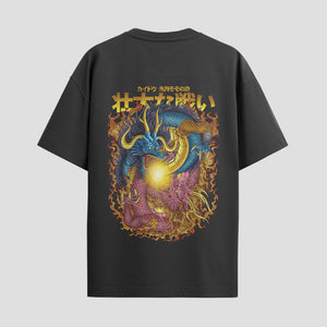 Playera urbana de anime y gaming ExtraLife MX, corte Standard Fit unisex ligero y transpirable en color Deep Black y Pure White, ropa de uso diario para gym y casual.