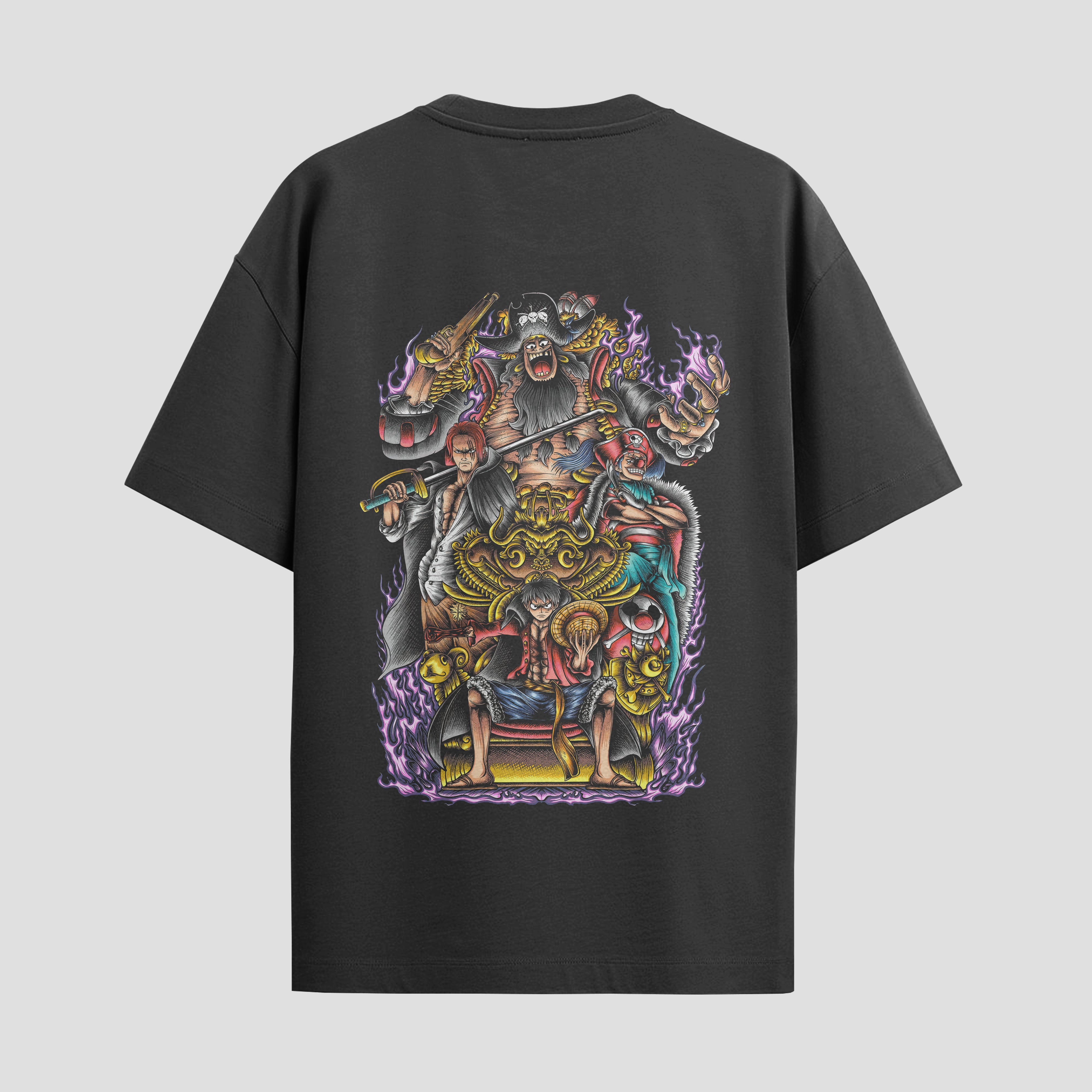 Playera urbana de anime y gaming ExtraLife MX, corte Standard Fit unisex ligero y transpirable en color Deep Black y Pure White, ropa de uso diario para gym y casual.