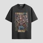 Playera urbana de anime y gaming ExtraLife MX, corte Standard Fit unisex ligero y transpirable en color Deep Black y Pure White, ropa de uso diario para gym y casual.
