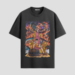 Playera urbana de anime y gaming ExtraLife MX, corte Standard Fit unisex ligero y transpirable en color Deep Black y Pure White, ropa de uso diario para gym y casual.
