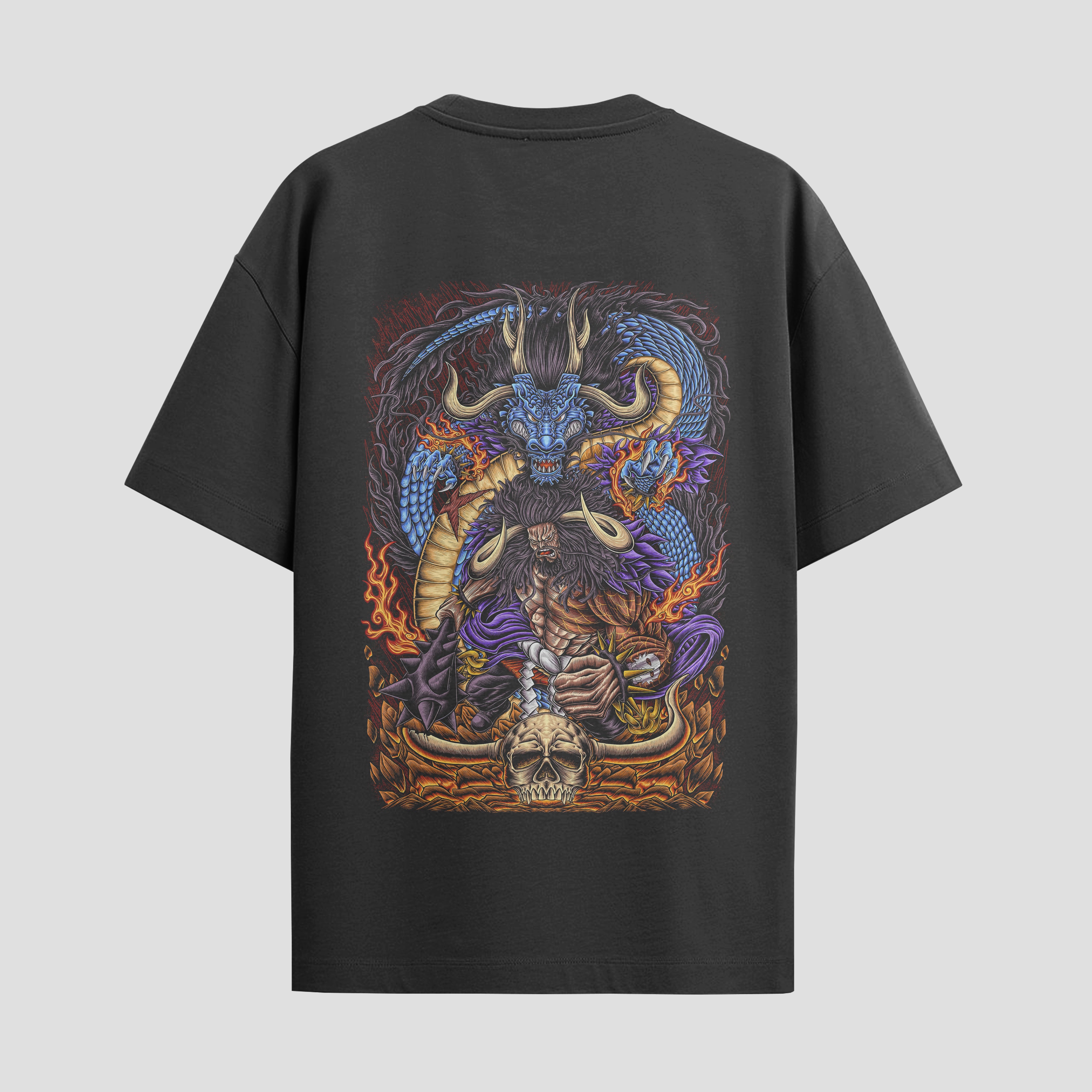 Playera urbana de anime y gaming ExtraLife MX, corte Standard Fit unisex ligero y transpirable en color Deep Black y Pure White, ropa de uso diario para gym y casual.