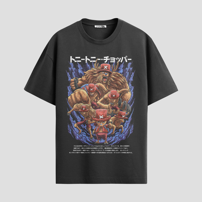 Playera urbana de anime y gaming ExtraLife MX, corte Standard Fit unisex ligero y transpirable en color Deep Black y Pure White, ropa de uso diario para gym y casual.
