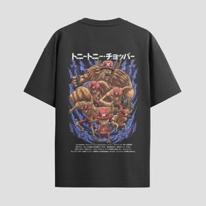 Playera urbana de anime y gaming ExtraLife MX, corte Standard Fit unisex ligero y transpirable en color Deep Black y Pure White, ropa de uso diario para gym y casual.