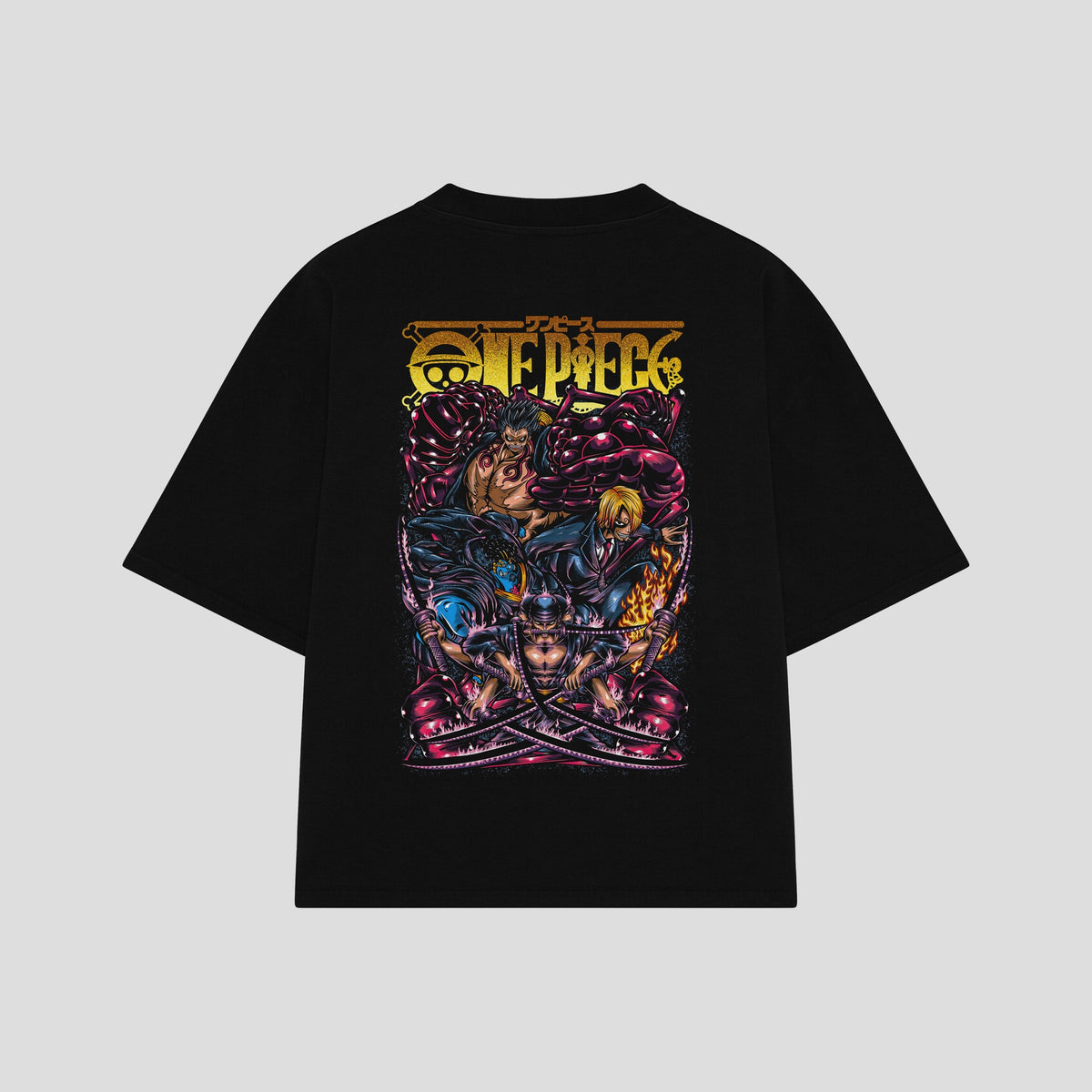 Playera streetwear premium de anime y gaming ExtraLife MX, corte oversized drop shoulder ligero y fresco en color Deep Black y Off-White, moda urbana mexicana de culto.