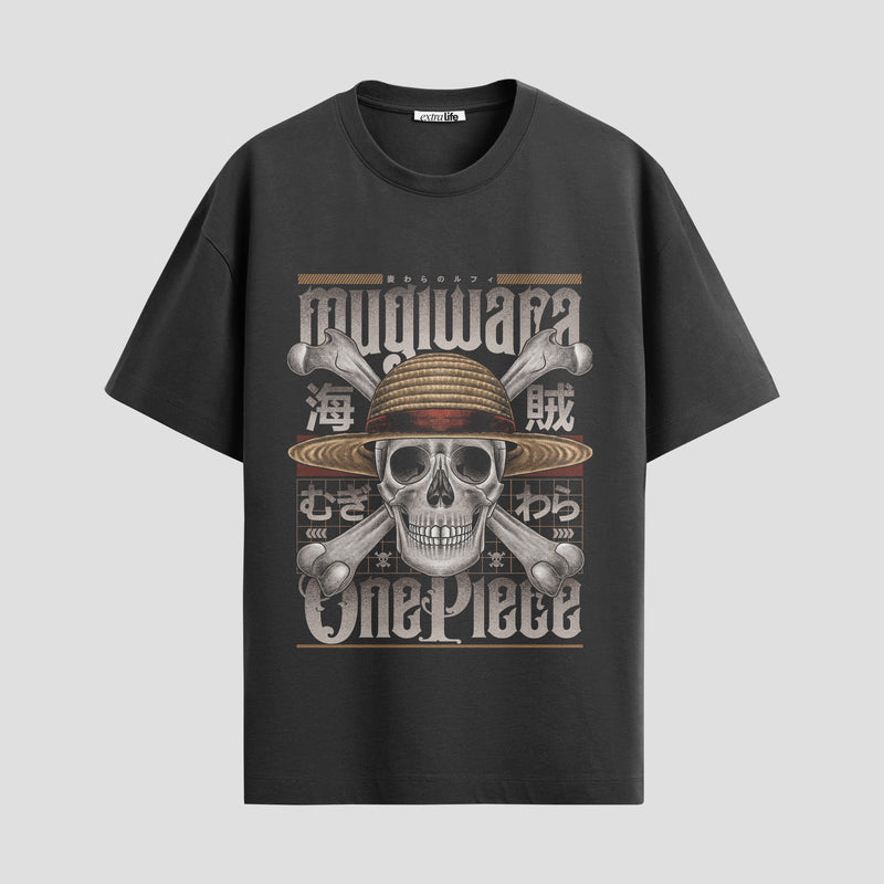 Playera urbana de anime y gaming ExtraLife MX, corte Standard Fit unisex ligero y transpirable en color Deep Black y Pure White, ropa de uso diario para gym y casual.