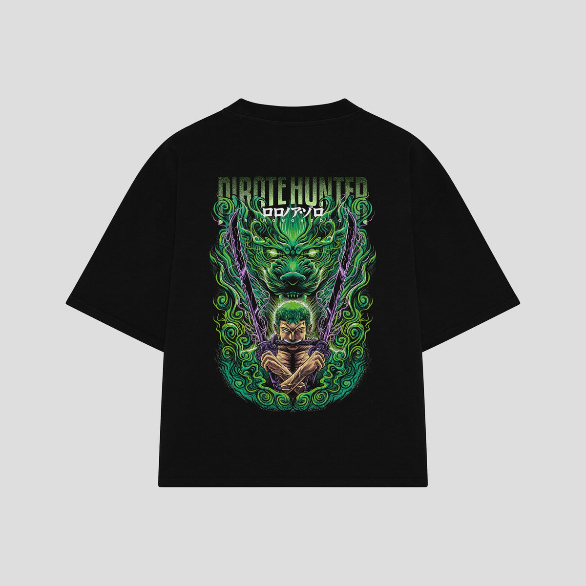 Playera streetwear premium de anime y gaming ExtraLife MX, corte oversized drop shoulder ligero y fresco en color Deep Black y Off-White, moda urbana mexicana de culto.