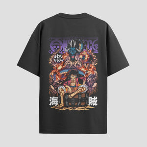Playera urbana de anime y gaming ExtraLife MX, corte Standard Fit unisex ligero y transpirable en color Deep Black y Pure White, ropa de uso diario para gym y casual.