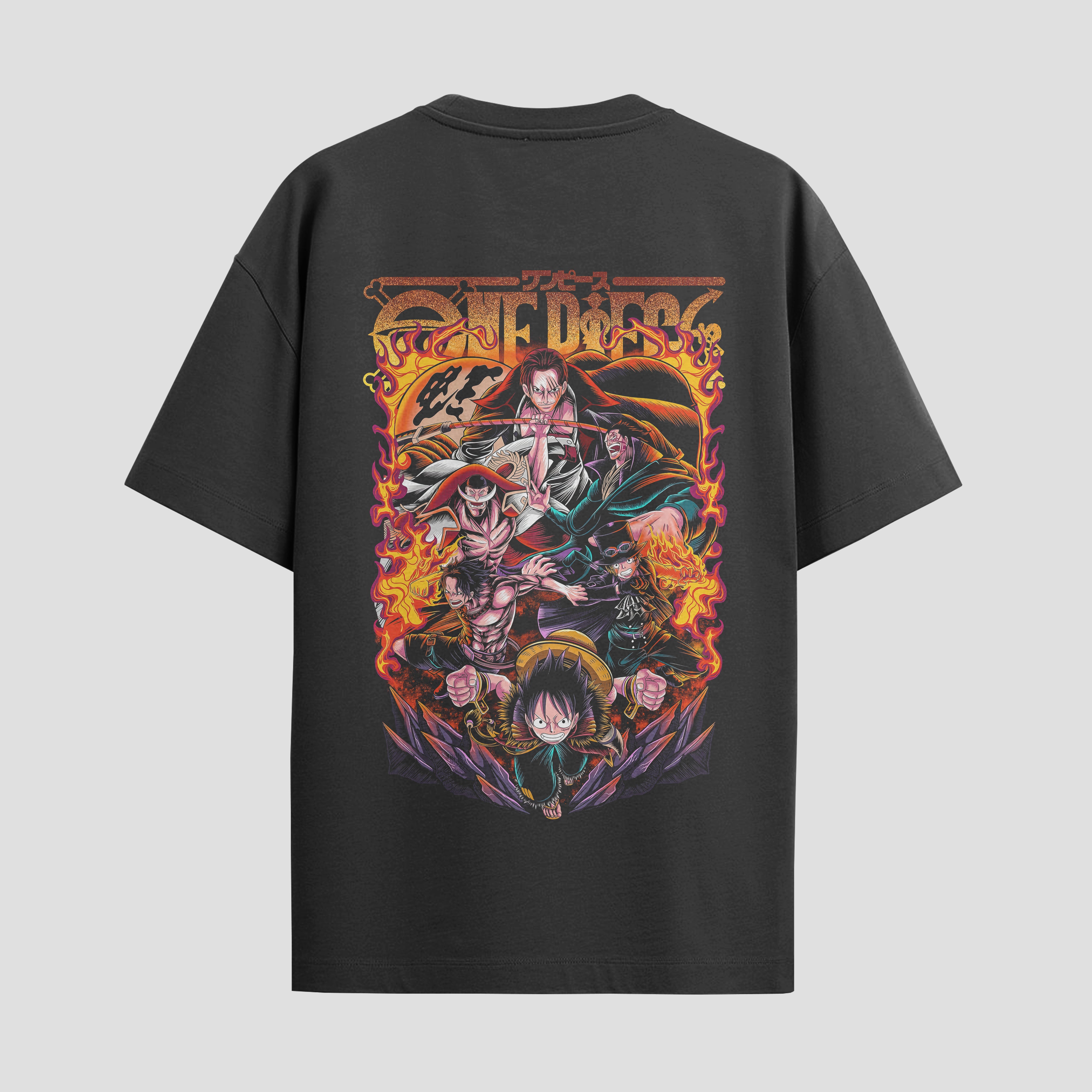 Playera urbana de anime y gaming ExtraLife MX, corte Standard Fit unisex ligero y transpirable en color Deep Black y Pure White, ropa de uso diario para gym y casual.