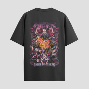 Playera urbana de anime y gaming ExtraLife MX, corte Standard Fit unisex ligero y transpirable en color Deep Black y Pure White, ropa de uso diario para gym y casual.