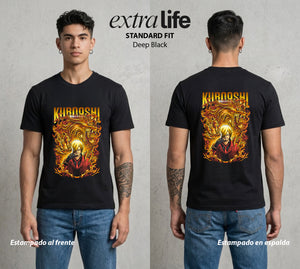 Mar de los Piratas | El Gran Tesoro del Mar #03007 - Playera Standard Fit | Deep Black - Foto en modelo