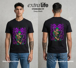 Mar de los Piratas | La Busqueda del Bien #03008 - Playera Standard Fit | Deep Black - Foto en modelo