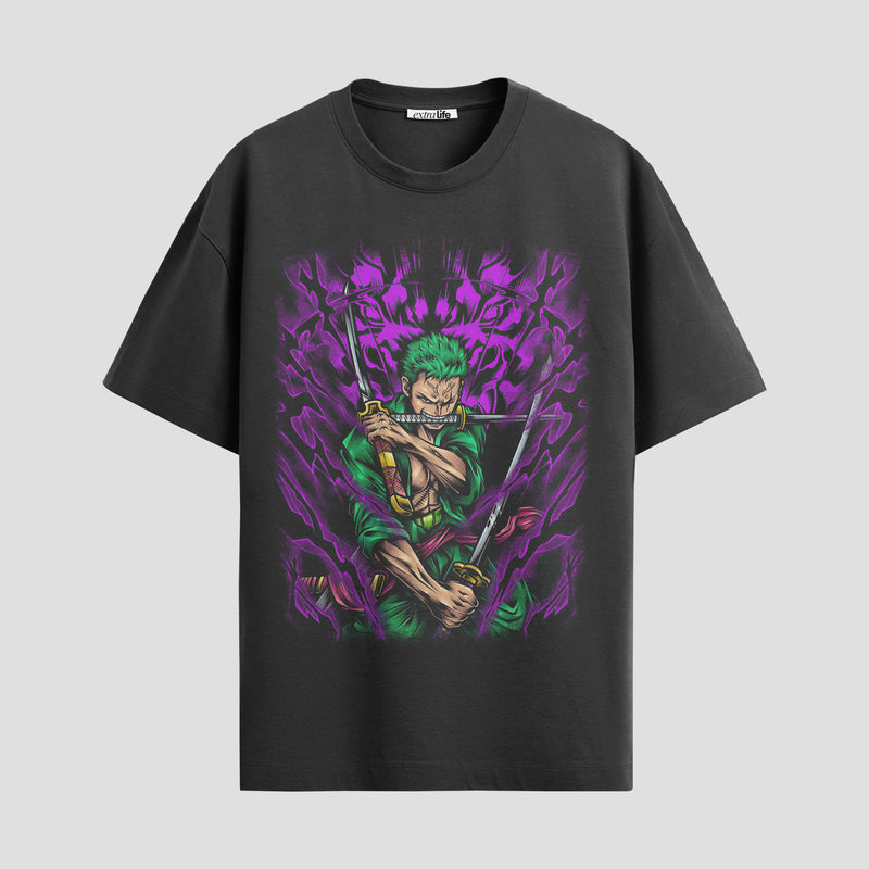 Playera urbana de anime y gaming ExtraLife MX, corte Standard Fit unisex ligero y transpirable en color Deep Black y Pure White, ropa de uso diario para gym y casual.