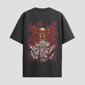 Playera urbana de anime y gaming ExtraLife MX, corte Standard Fit unisex ligero y transpirable en color Deep Black y Pure White, ropa de uso diario para gym y casual.