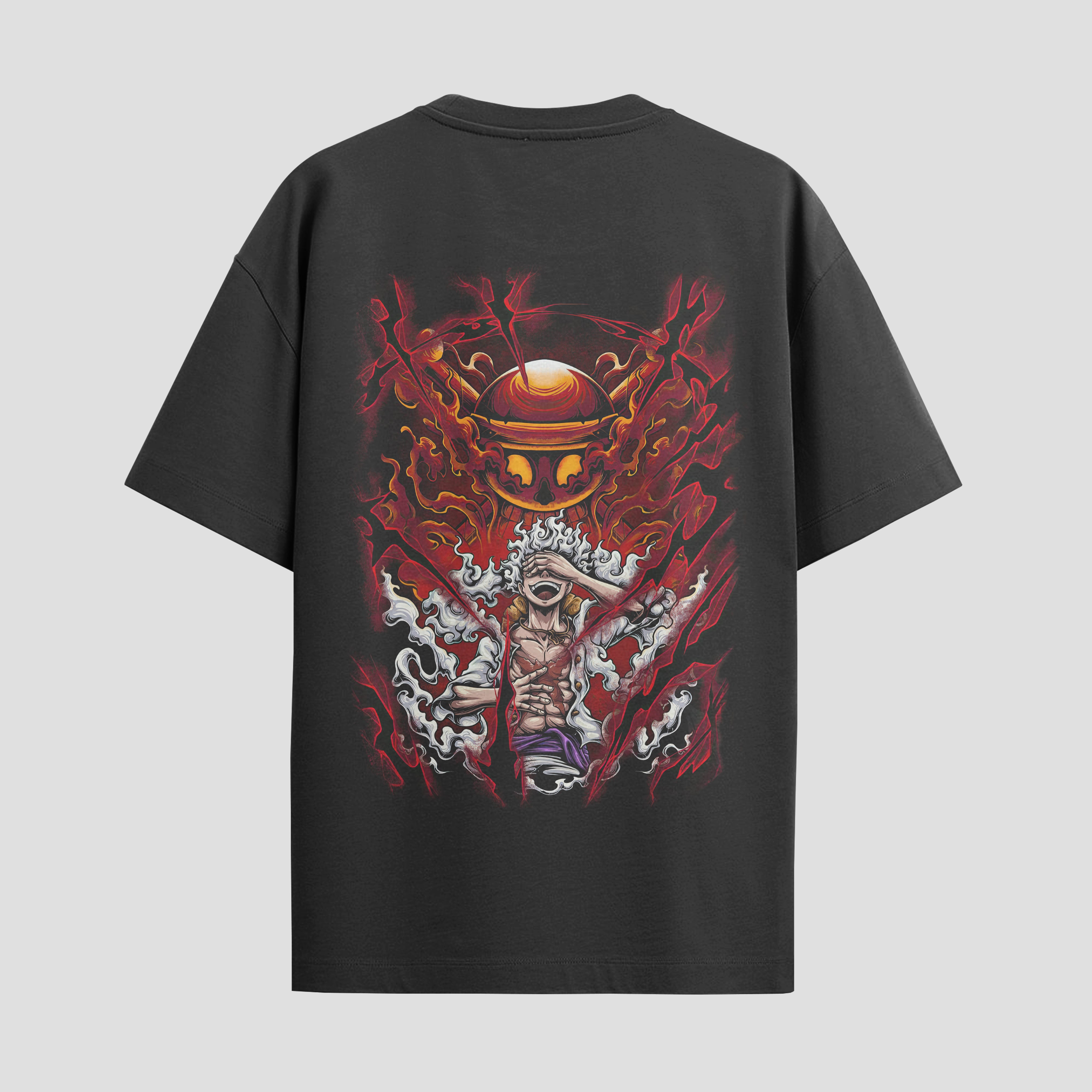 Playera urbana de anime y gaming ExtraLife MX, corte Standard Fit unisex ligero y transpirable en color Deep Black y Pure White, ropa de uso diario para gym y casual.