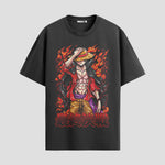 Playera urbana de anime y gaming ExtraLife MX, corte Standard Fit unisex ligero y transpirable en color Deep Black y Pure White, ropa de uso diario para gym y casual.
