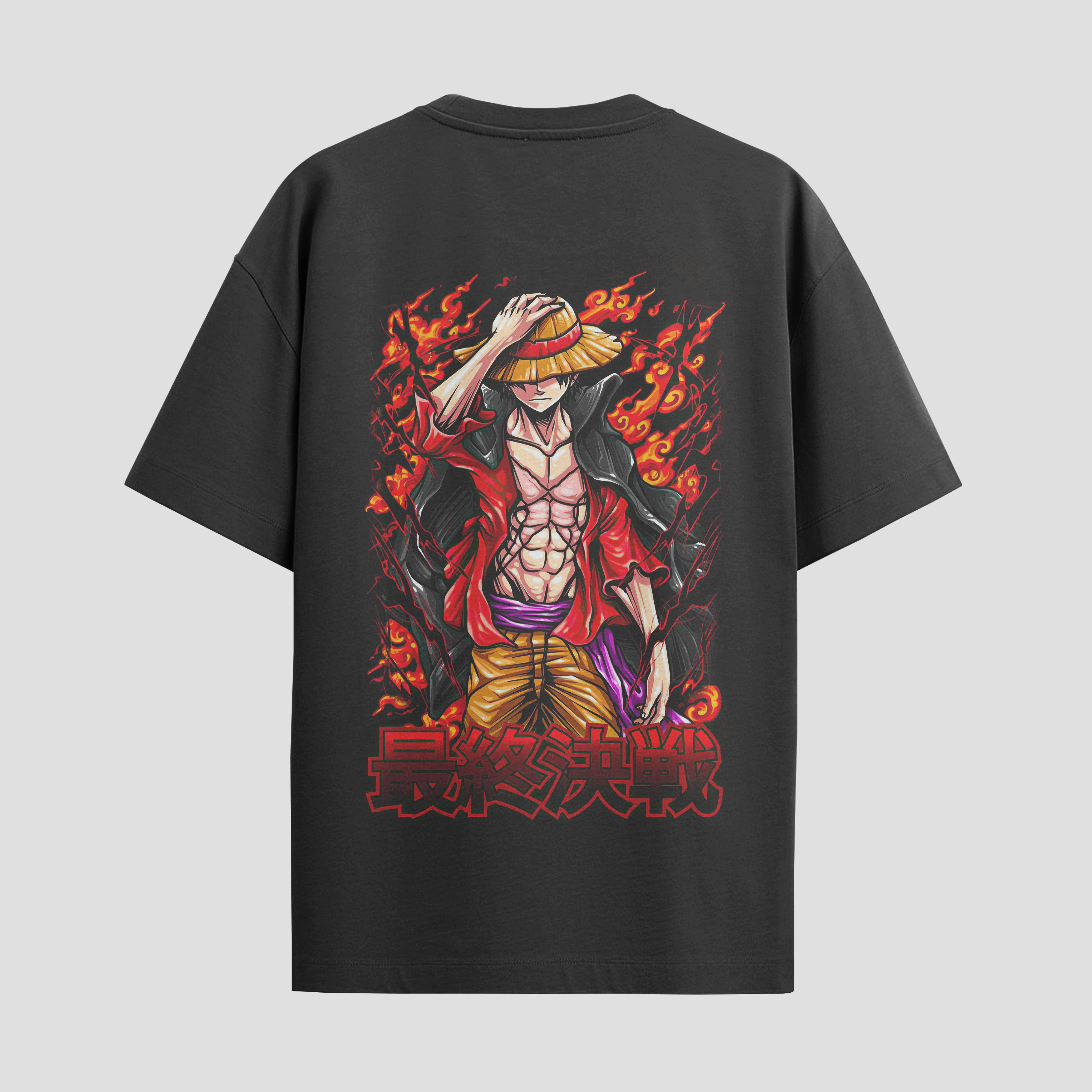 Playera urbana de anime y gaming ExtraLife MX, corte Standard Fit unisex ligero y transpirable en color Deep Black y Pure White, ropa de uso diario para gym y casual.