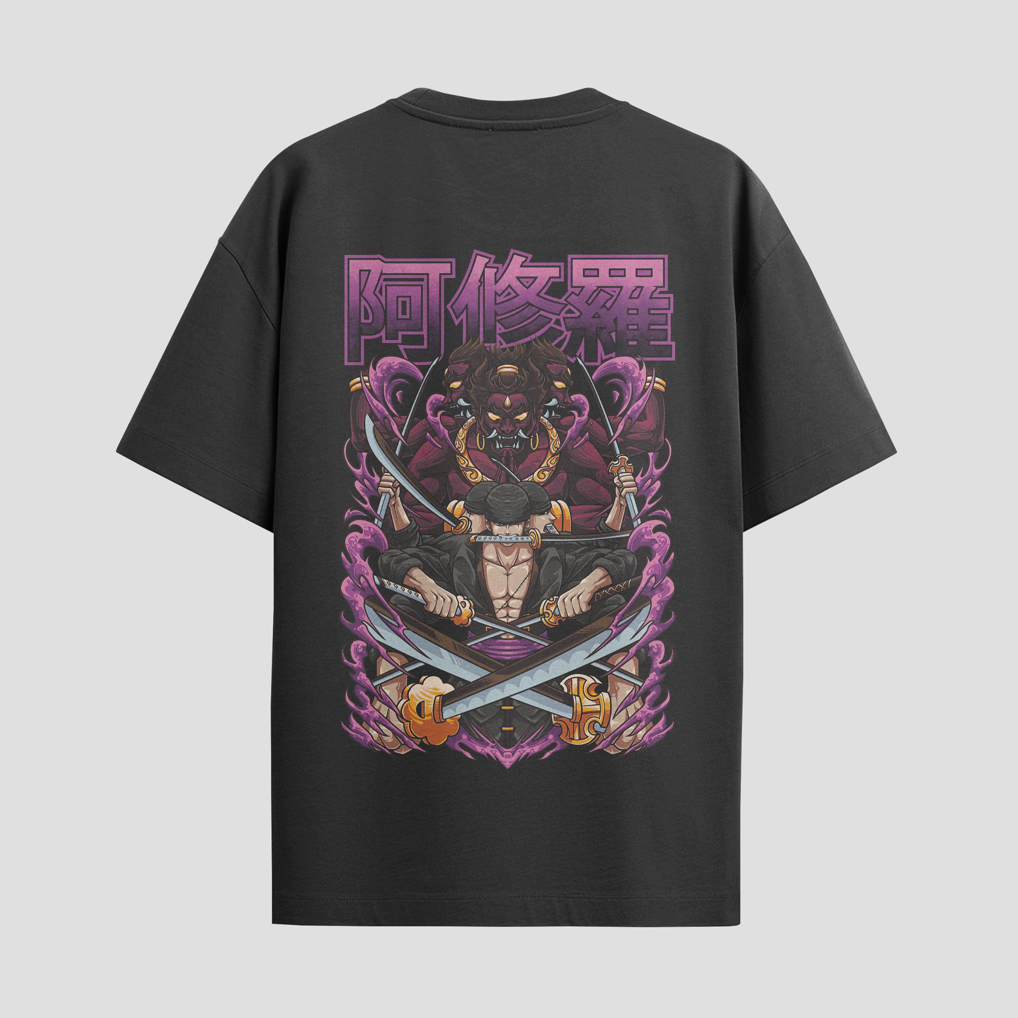 Playera urbana de anime y gaming ExtraLife MX, corte Standard Fit unisex ligero y transpirable en color Deep Black y Pure White, ropa de uso diario para gym y casual.