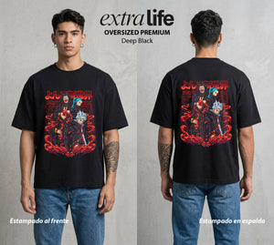 Mar de los Piratas | La Busqueda del Bien #03015 - Playera Oversized Premium | Deep Black - Foto en modelo